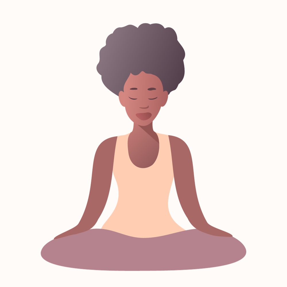 Vector graphic Meditating woman