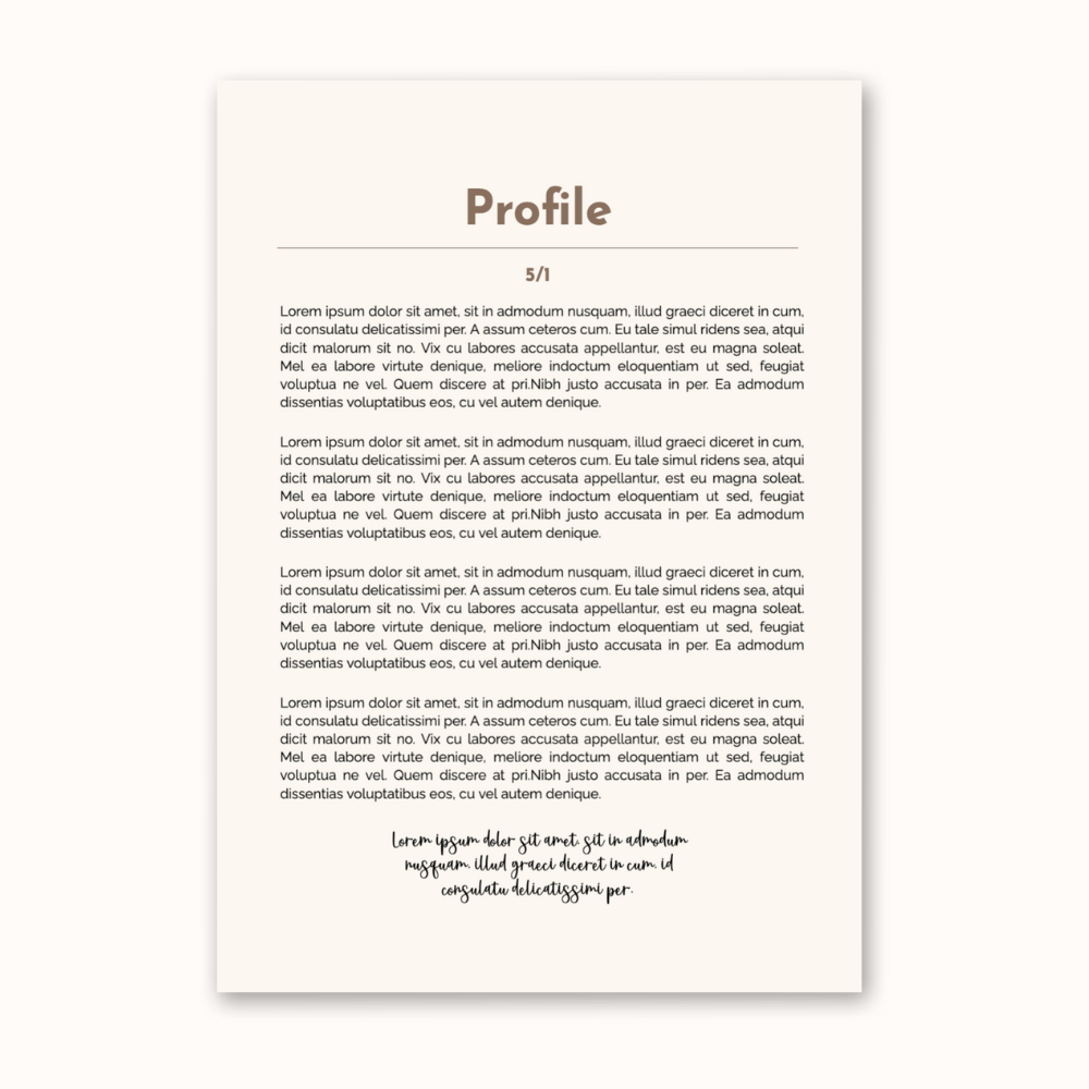 Profile Page - A4