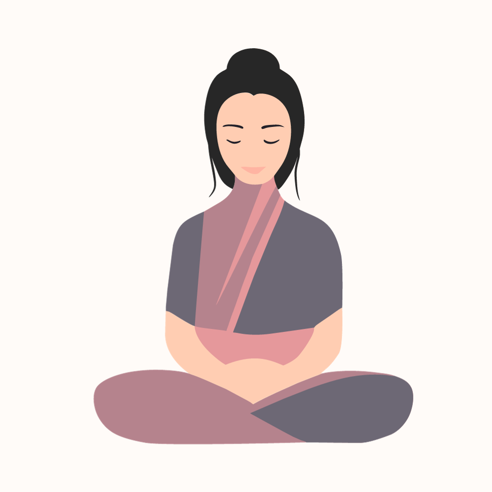 Vector graphic Meditating woman