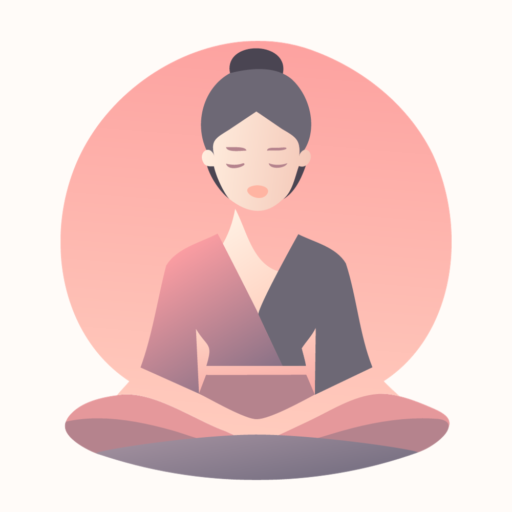 Vector graphic Meditating woman