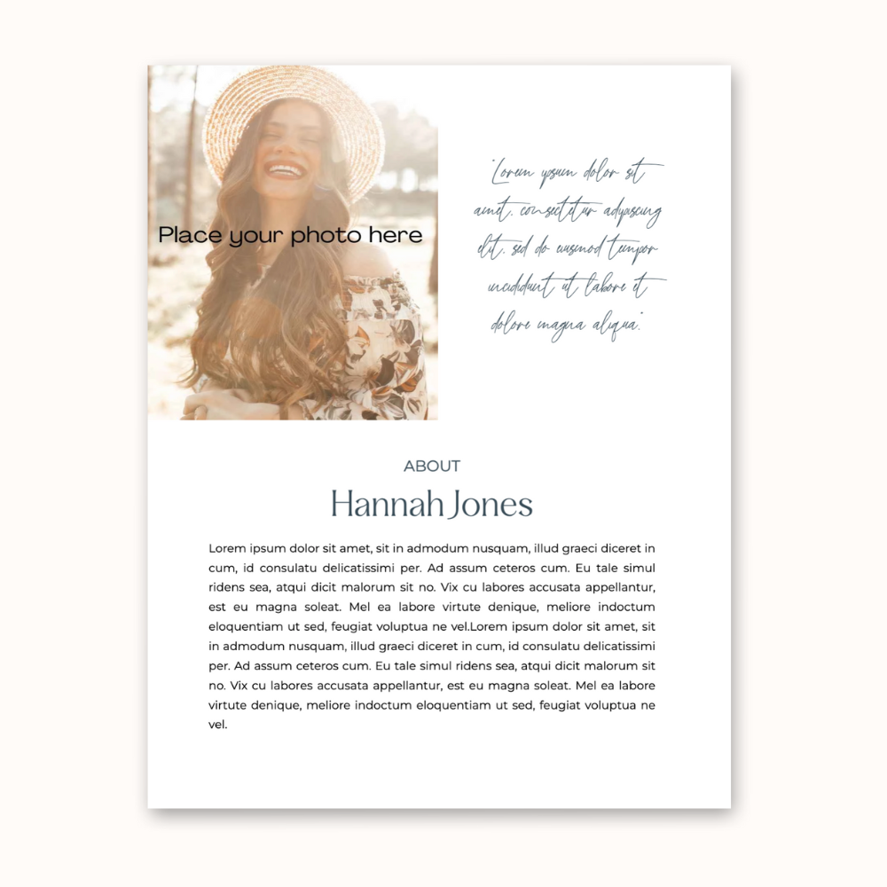 About me - US Letter