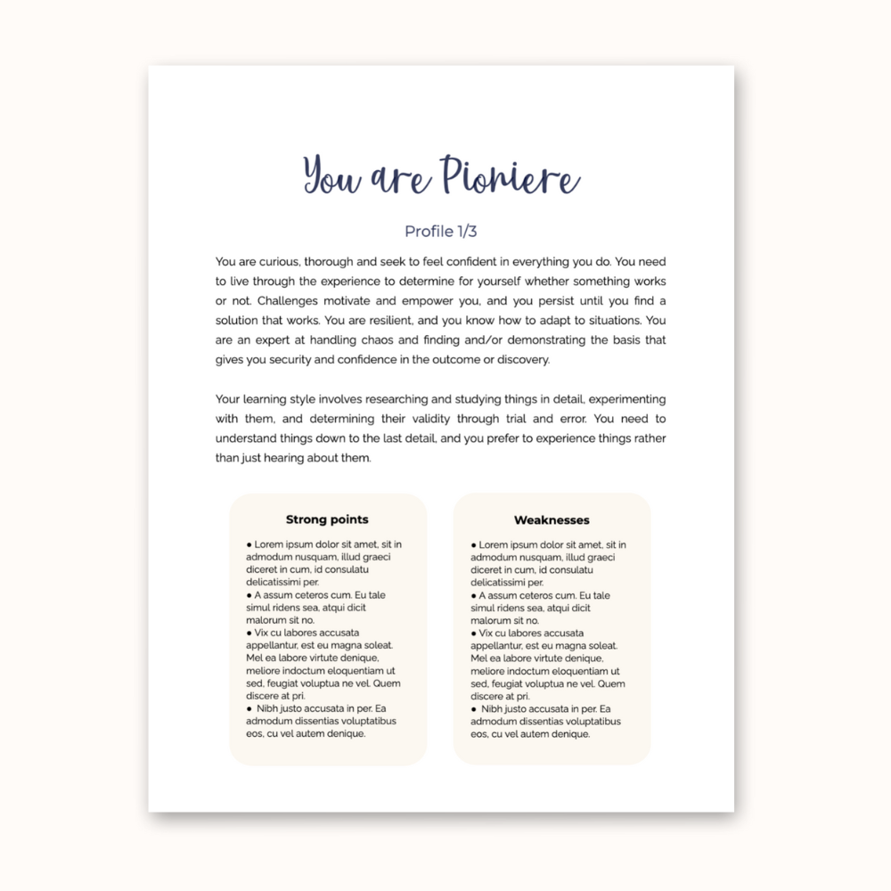 Profile Page - US Letter